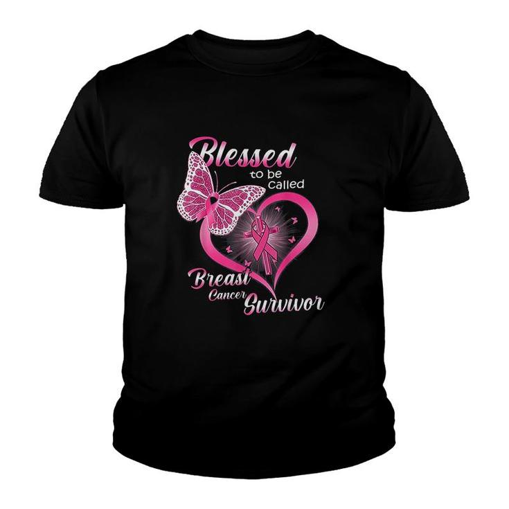 Pink Butterfly Blessed To Be Called Youth T-shirt
