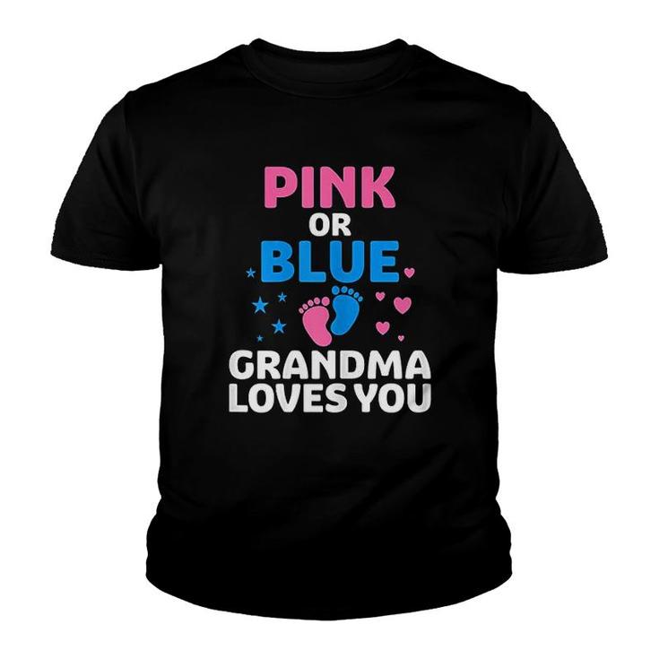 Pink Or Blue Grandma Loves You Youth T-shirt