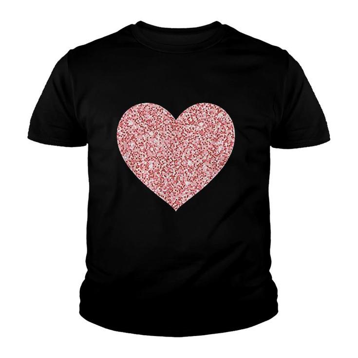 Pink Valentine Heart Cute Youth T-shirt