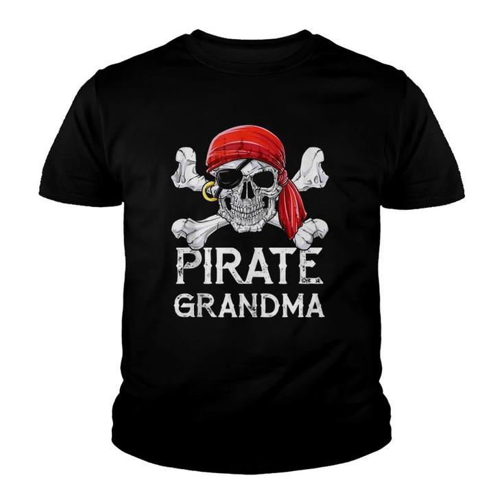 Pirate Grandma Jolly Roger Mothers Day Gifts Family Matching Youth T-shirt
