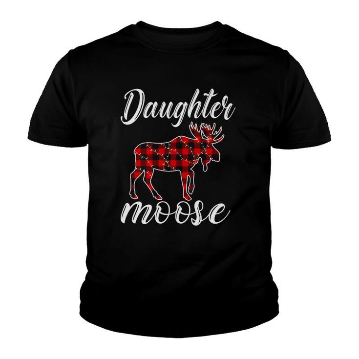 Plaid Daughter Moose Christmas Light Matching Costume Family Youth T-shirt