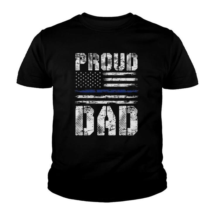 Police Officer Father's Day Gift Us Pride Police Youth T-shirt
