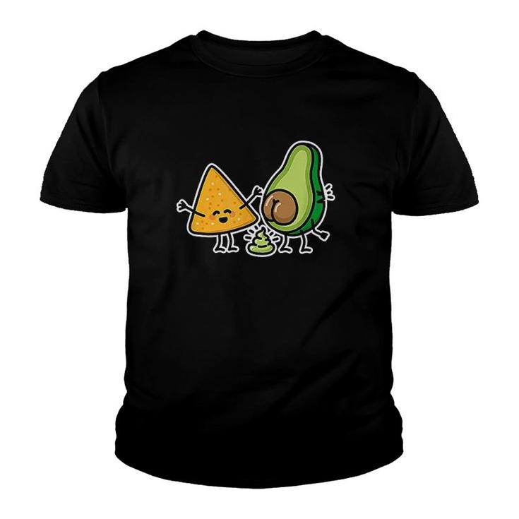 Pooping Avocado Tortilla Youth T-shirt