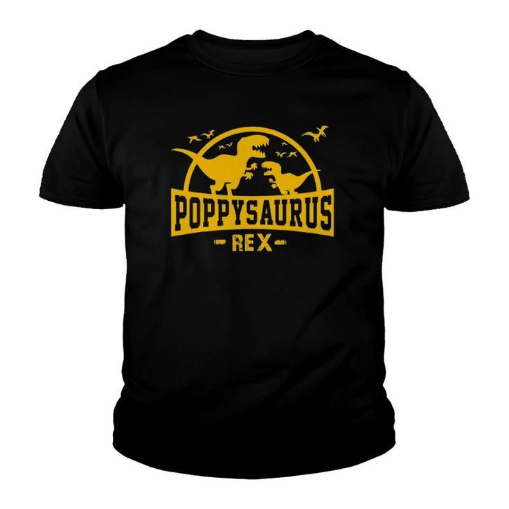 Poppysaurusrex Dinosaur Dada Papa Men Boy Family Matching Youth T-shirt