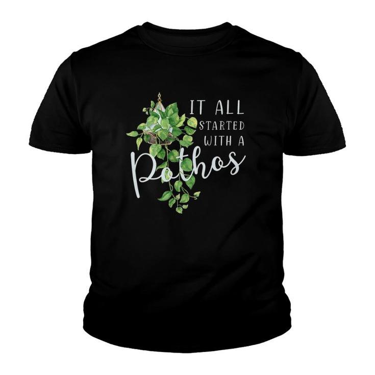 Pothos Houseplant Plant Lover Gift Crazy Plant Parent Mom Youth T-shirt