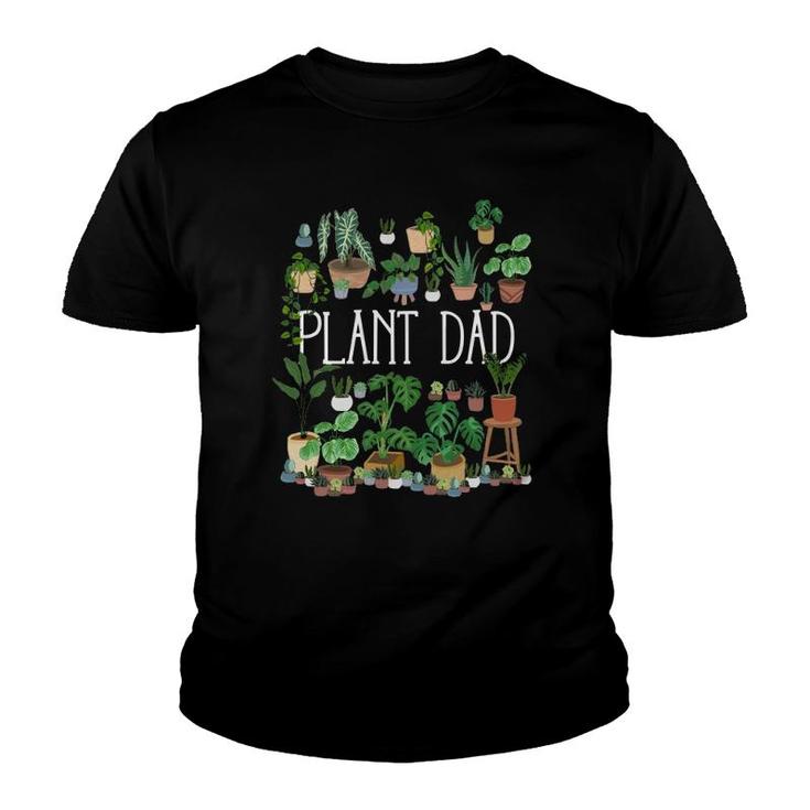 Potted Plant Dad Gardening Lover Youth T-shirt