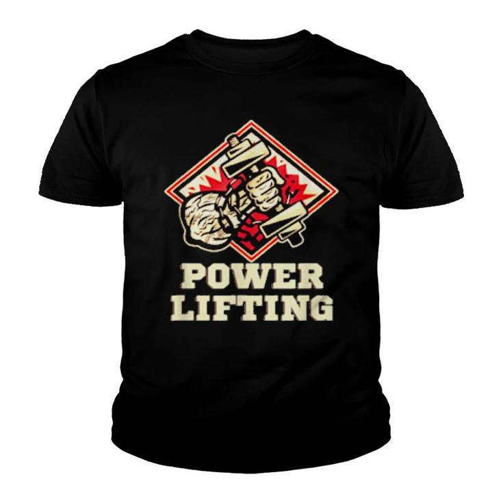 Powerlifting Deadlift Workout Gym Bodybuilding  Youth T-shirt