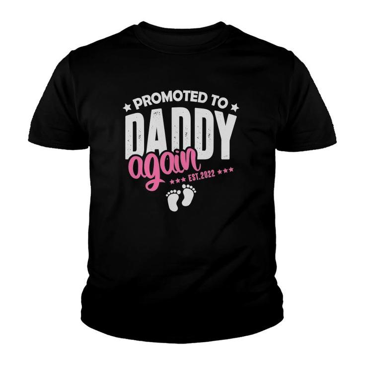 Promoted Daddy Again 2022 It's A Girl Baby Announcement Youth T-shirt