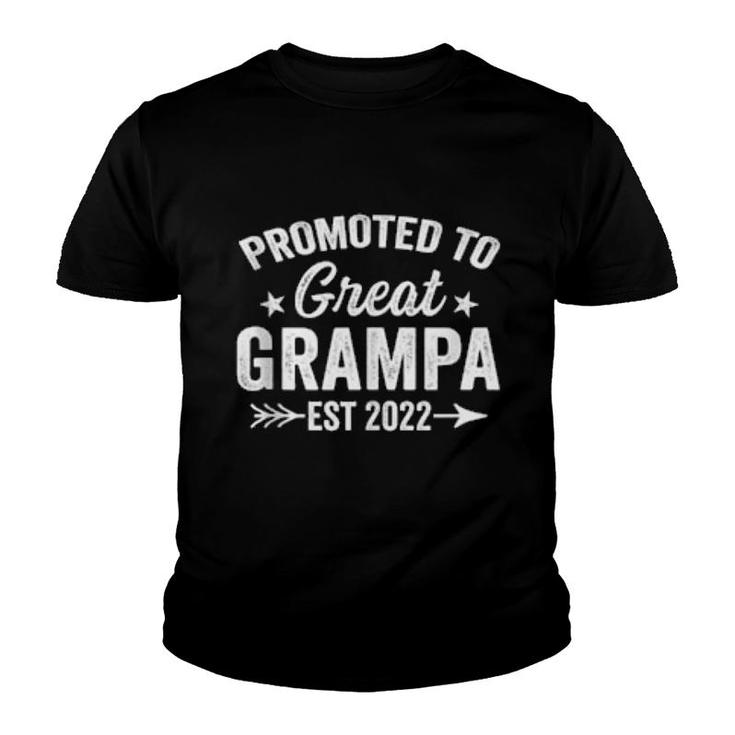 Promoted To Great Grampa 2022 Father Day New Grandpa  Youth T-shirt