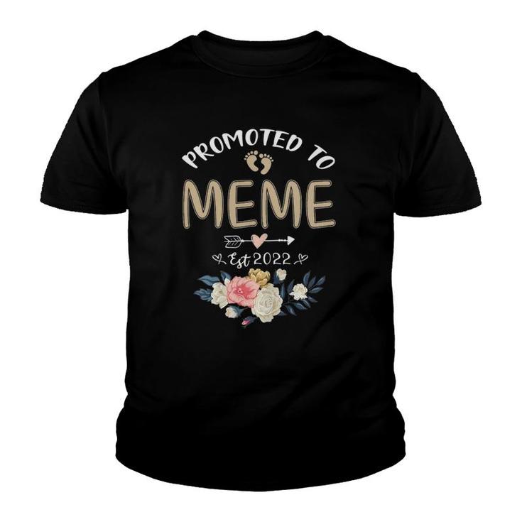 Promoted To Meme 2022 First Time Mother New Mom To Be Gift Youth T-shirt
