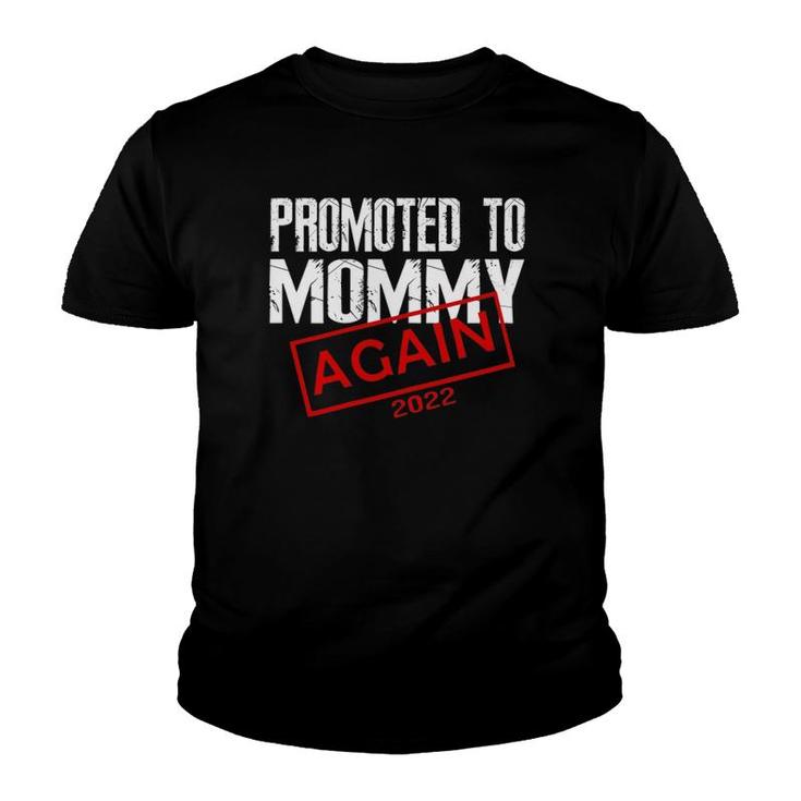 Promoted To Mommy Again Est 2022 Pregnancy Youth T-shirt