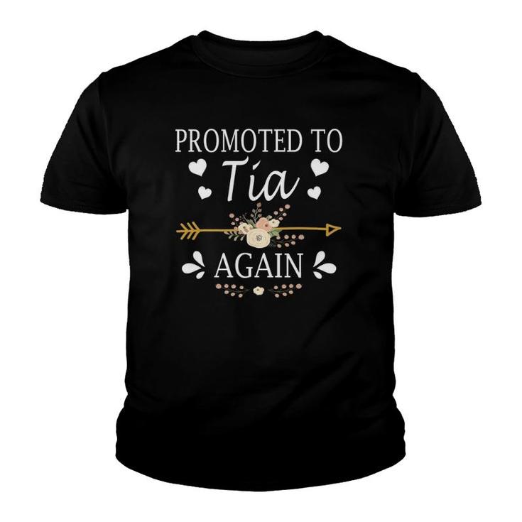 Promoted To Tia Again  Mothers Day Gifts Youth T-shirt