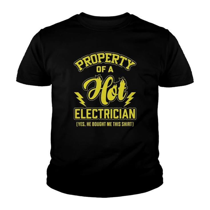 Property Of Hot Electrician Youth T-shirt