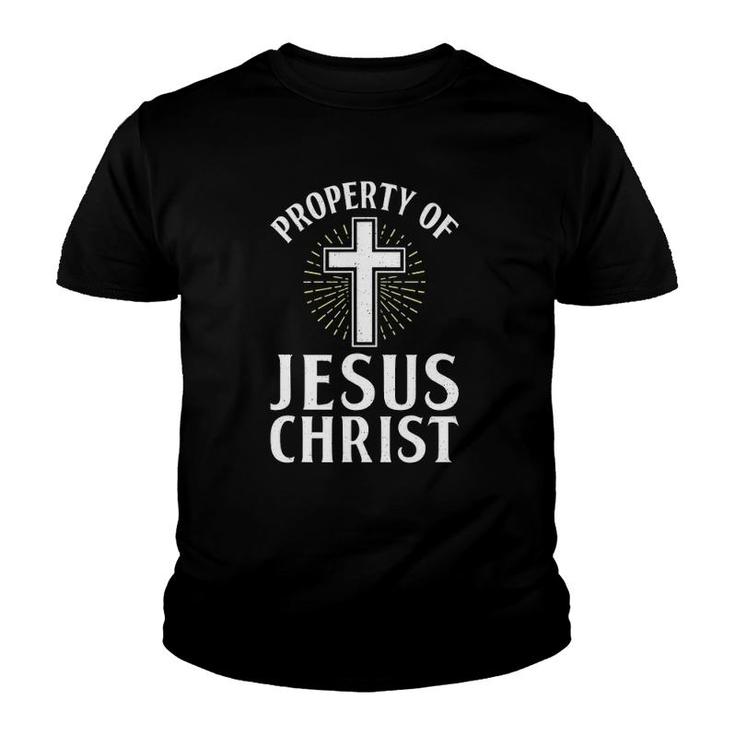 Property Of Jesus Christ God Religious Youth T-shirt