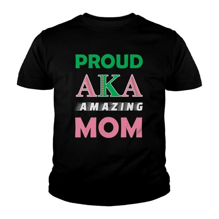 Proud Aka Amazing Mom Sorority Gift For Proud Aka Mother Youth T-shirt