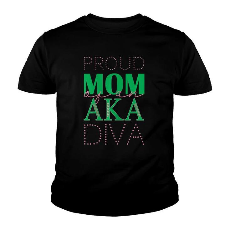 Proud Aka Mom Womens Sorority Gift For Proud Aka Mother Youth T-shirt
