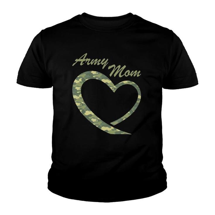 Proud Army Mom Gift Military Mother Camouflage Apparel Youth T-shirt