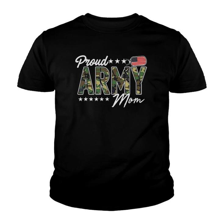 Proud Army Mom  Military Pride Veteran Gift For Veteran Youth T-shirt