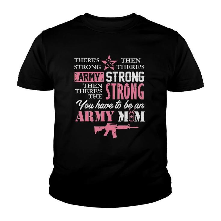 Proud Army Mom Proud Military Mommy Mother's Day Gif Youth T-shirt