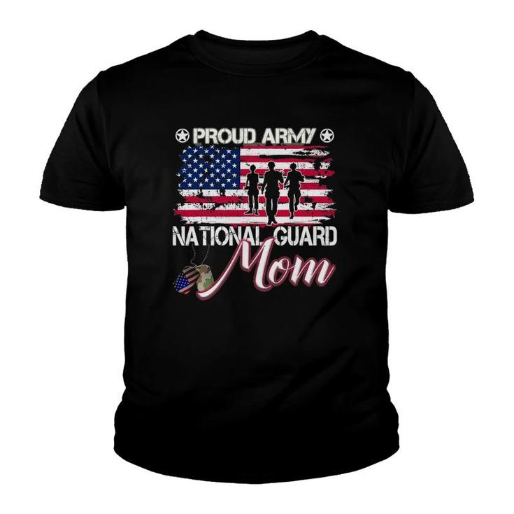 Proud Army National Guard Mom Usa Hear Mothers Day Youth T-shirt