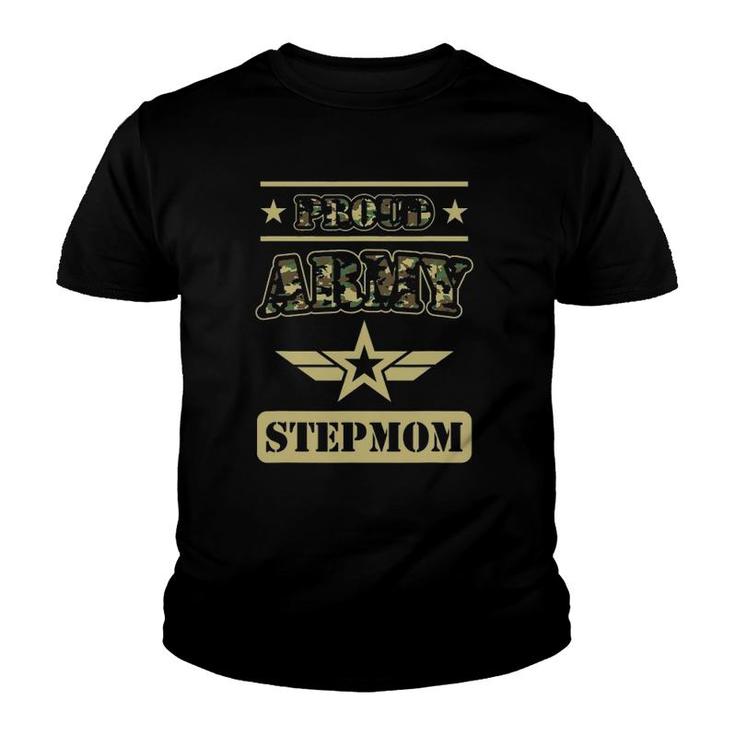 Proud Army Stepmom Army Mom Womens Mother's Day Youth T-shirt
