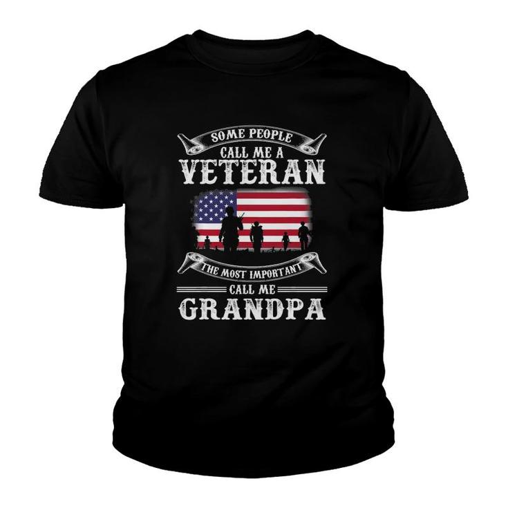 Proud Army Veteran Grandpa Father's Day 2021  Gifts Youth T-shirt