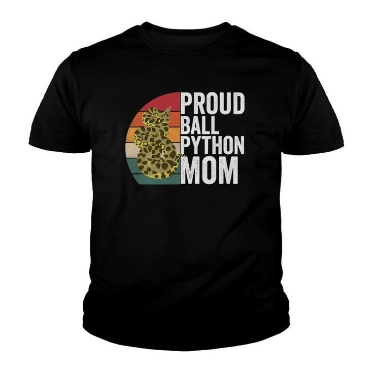 Proud Ball Python Mom Snake Apparel Reptile Quote Youth T-shirt