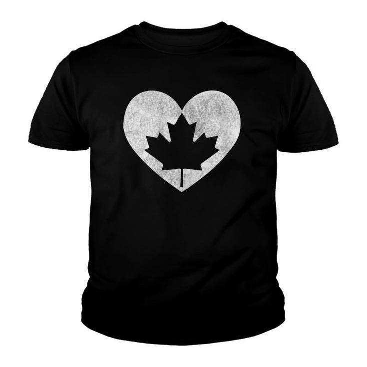 Proud Canadian Canada Flag Maple Leaf Zip Youth T-shirt