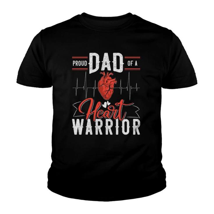 Proud Dad Of A Heart Warrior Heart Attack Survivor Recovery Youth T-shirt