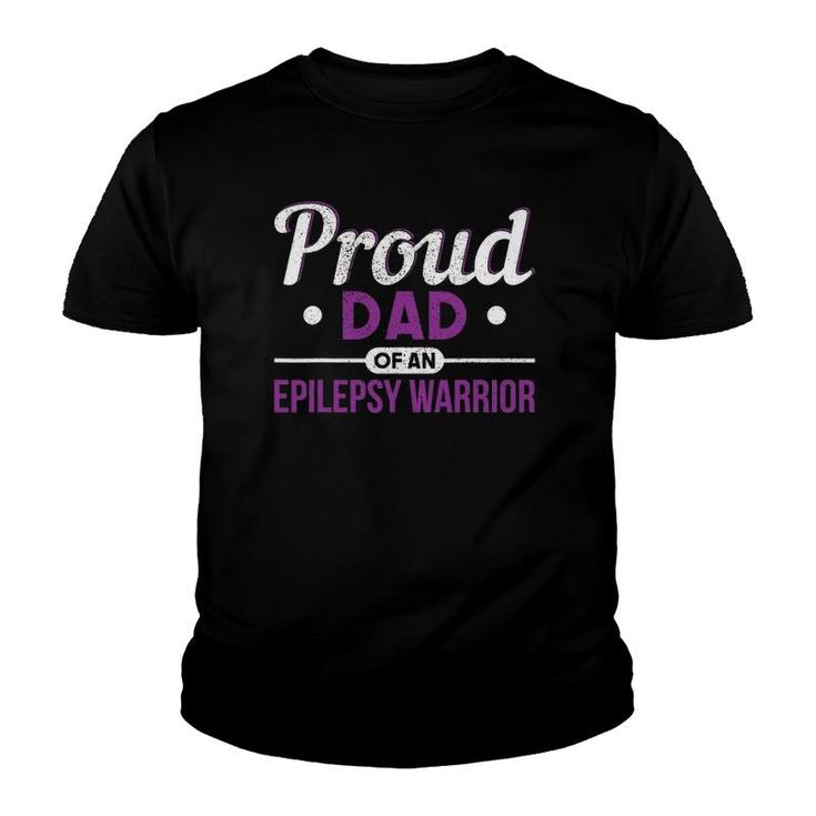 Proud Dad Of An Epilepsy Warrior Epilepsy Youth T-shirt