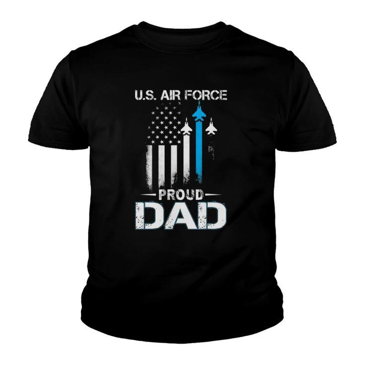 Proud Dad US Air Force Stars Air Force Family Party Gift Youth T-shirt