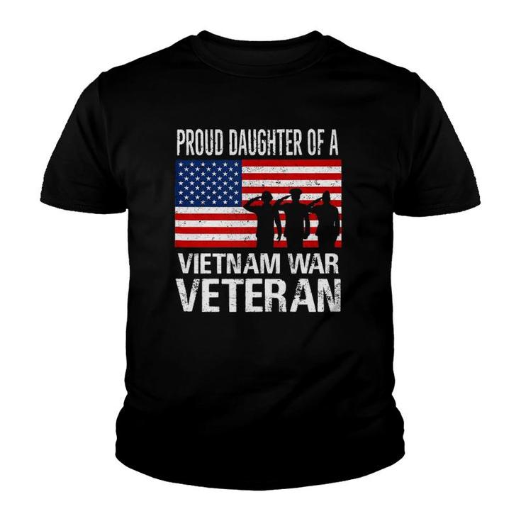 Proud Daughter Vietnam War Veteran For Matching With Dad Vet  Youth T-shirt