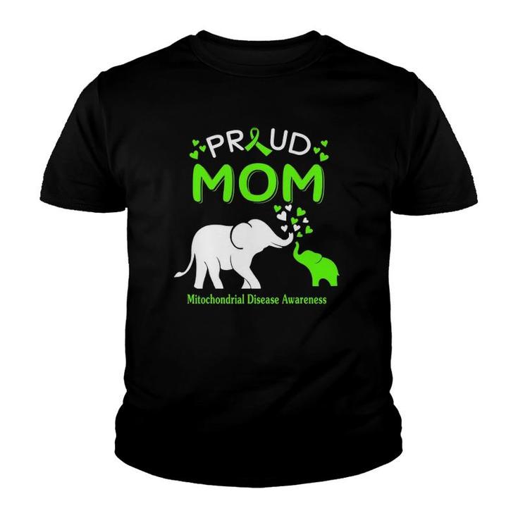 Proud Elephant Mom Mitochondrial Disease Awareness Youth T-shirt