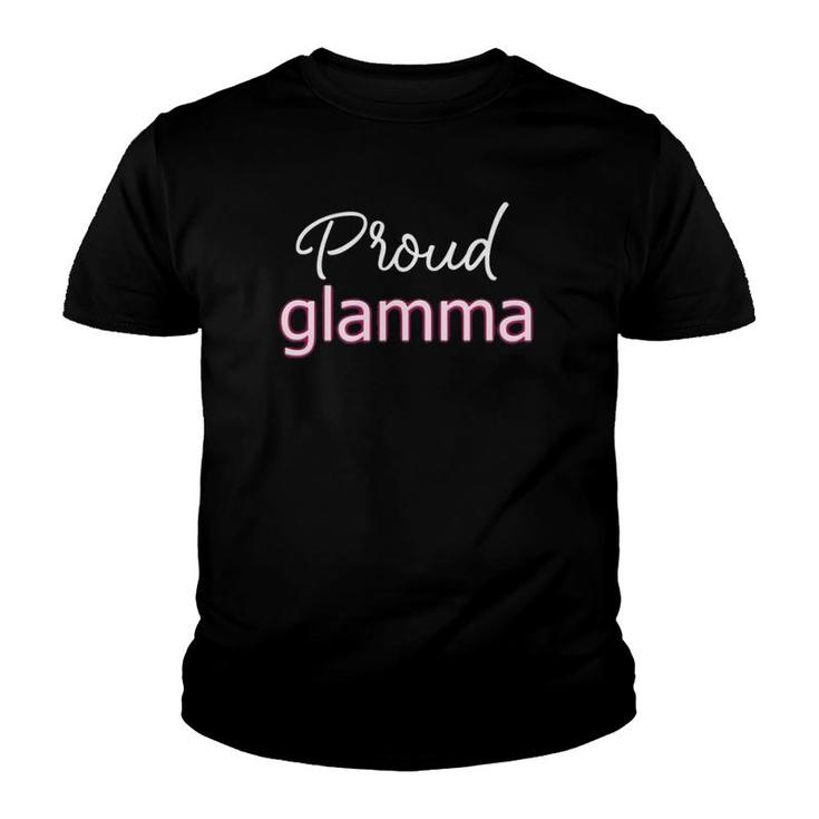 Proud Glamma Us Grandmother Apparel Gradmom American Grandma Youth T-shirt