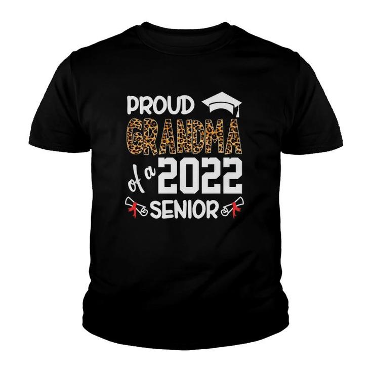 Proud Grandma Of A Class Of 2022 Senior Leopard Gift Youth T-shirt