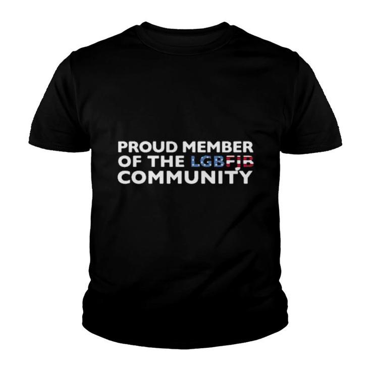 Proud Member Of The Lgbt Fjb Community American Flag  Youth T-shirt
