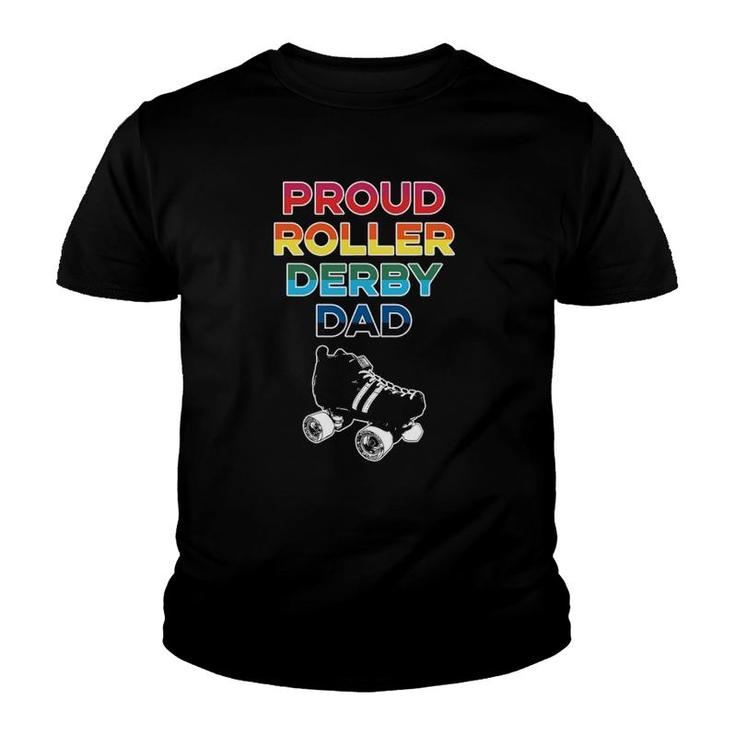 Proud Roller Derby Dad Pride Youth T-shirt