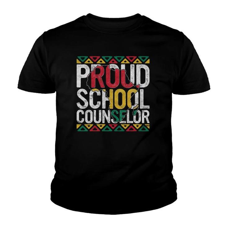 Proud School Counselor Gift Pride Black History Month Pupil Youth T-shirt