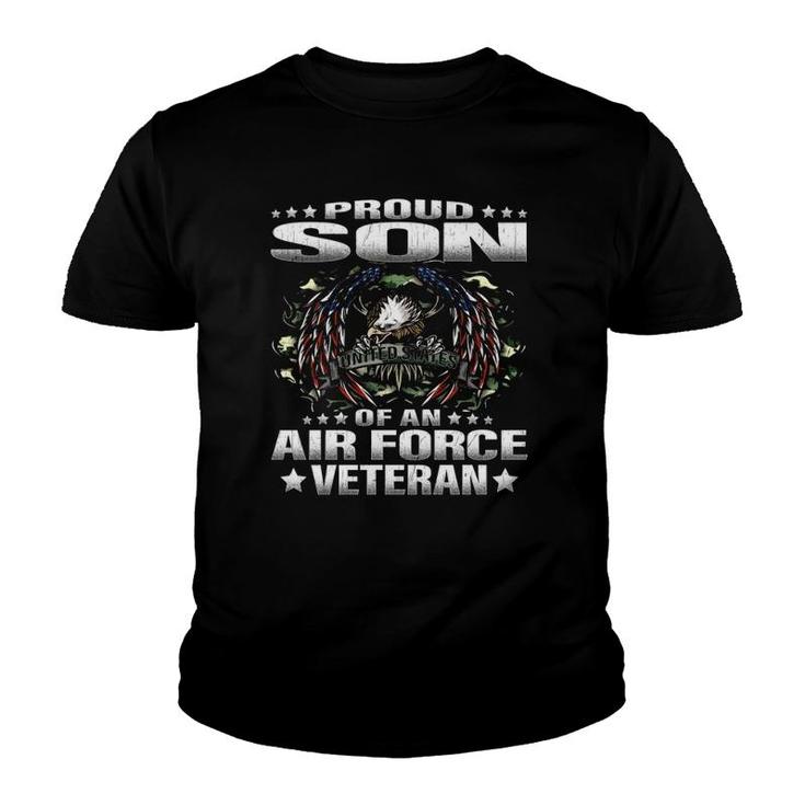 Proud Son Of An Air Force Veteran Military Vet's Child  Youth T-shirt