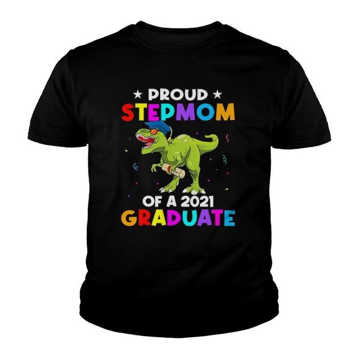 Proud Stepmom Of A 2021 Graduate Dinosaurrex Funny Youth T-shirt