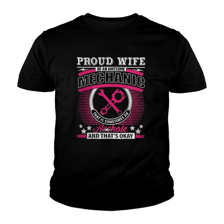 Proud Wife Of An Awesome Mechanic Youth T-shirt