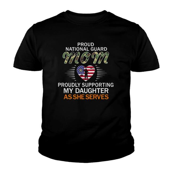 Proudly Supporting My Daughter Proud National Guard Mom Army Youth T-shirt