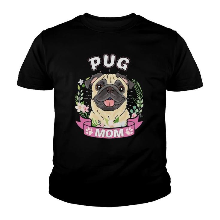 Pug Mom Mother's Day Youth T-shirt