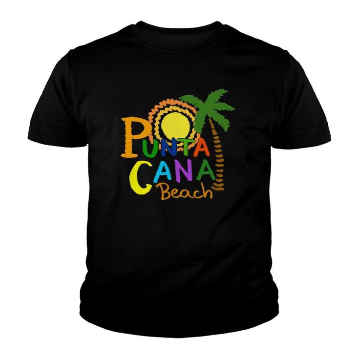 Punta Cana Beach Sun Palm Tree Youth T-shirt