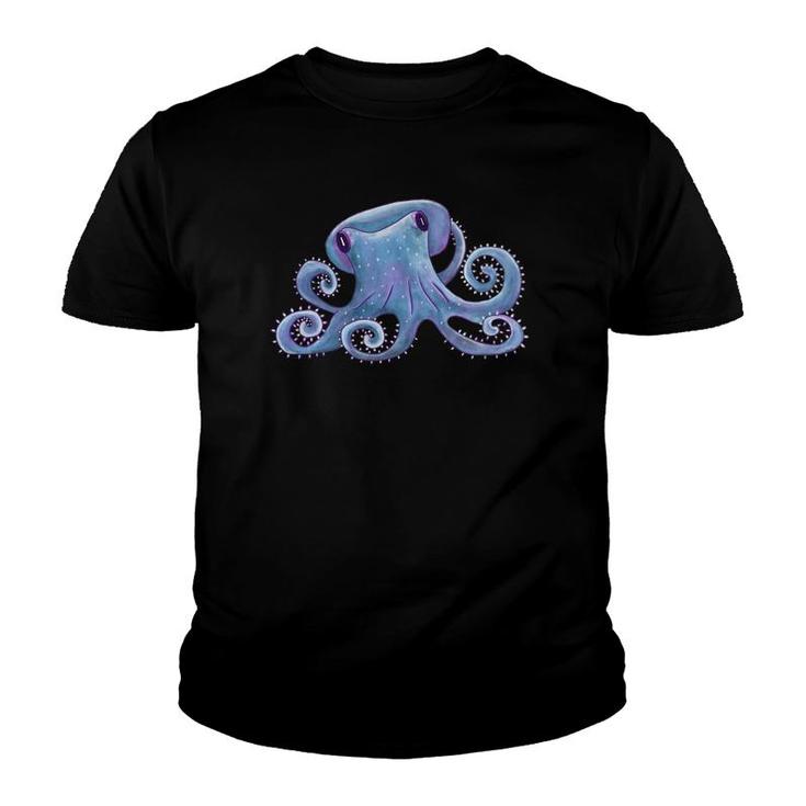 Purple Octopus Colorful Ocean Sea Creature Marine Animal Youth T-shirt