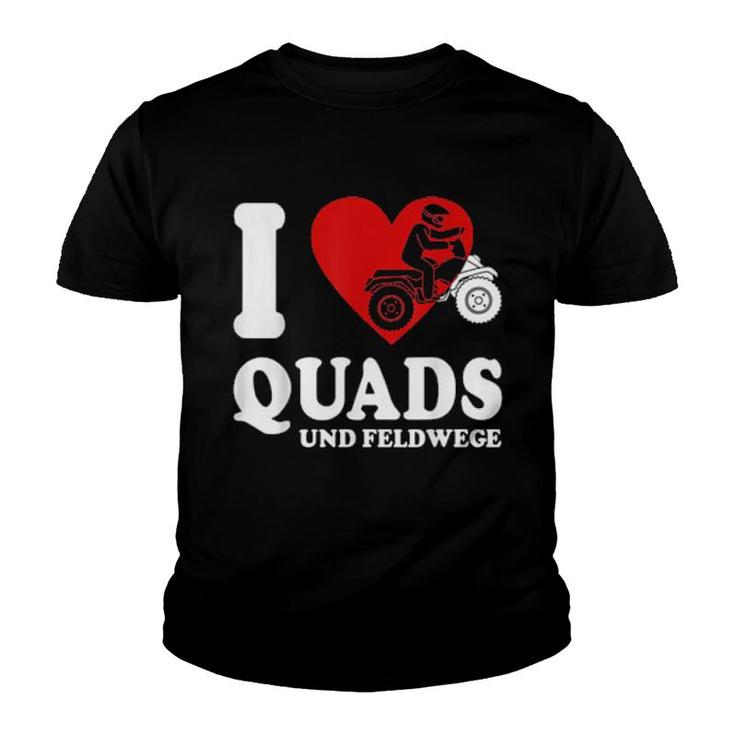 Quad Ride I Love Quads Sayings Heart Quadbike  Youth T-shirt