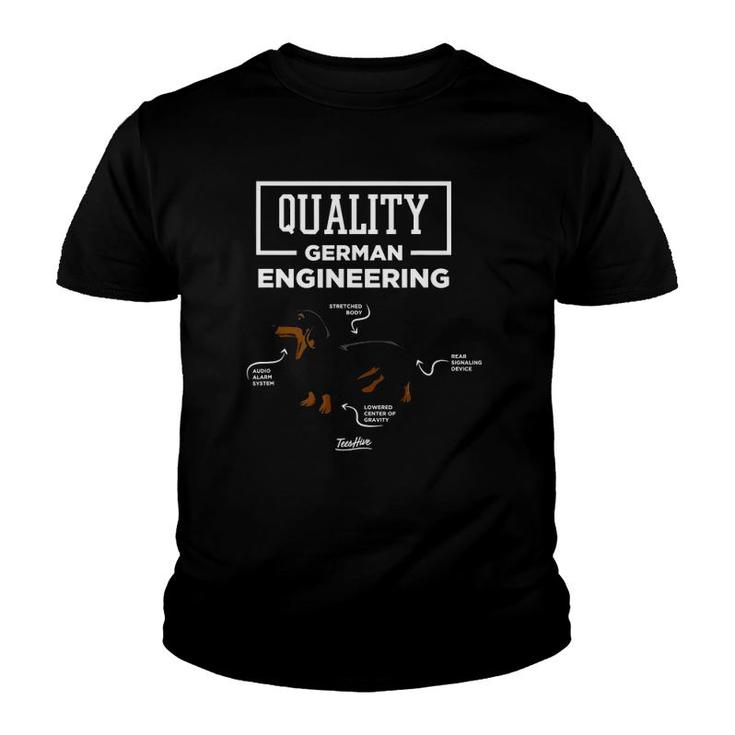 Quality German Engineering Dachshund Youth T-shirt