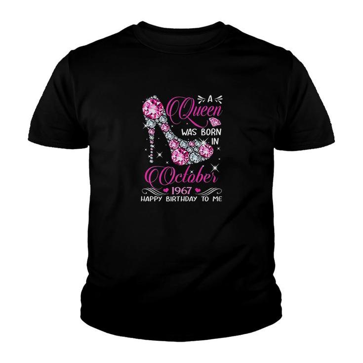 Queens Are Born In October 1967 Youth T-shirt