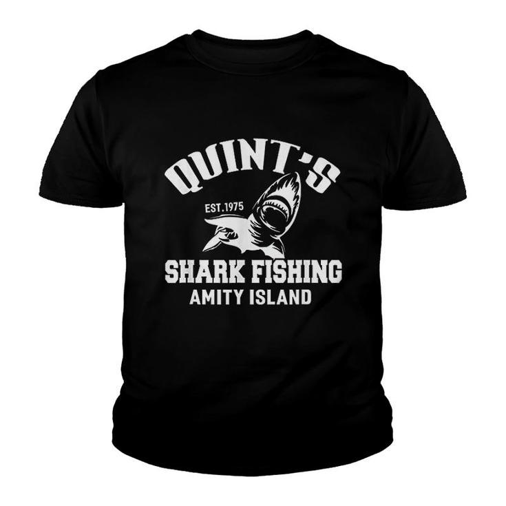 Quint  Shark Fishing Youth T-shirt