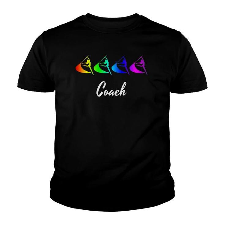 Rainbow Color Guard Coach Flag Graphic Youth T-shirt